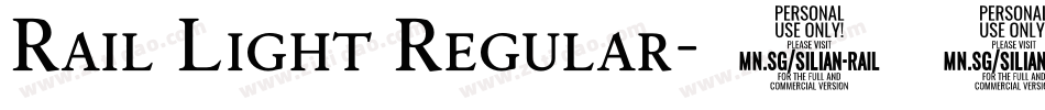 Rail Light Regular字体转换